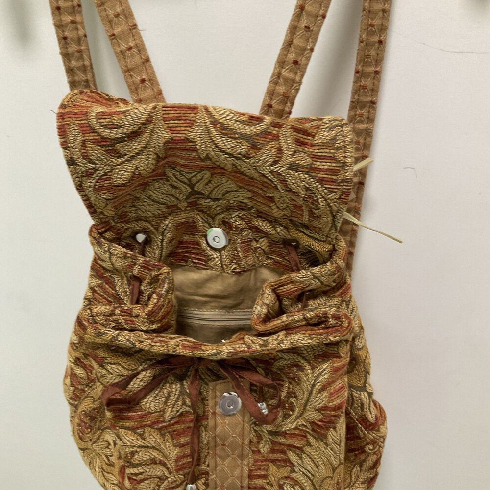 Vintage Jennifer Taylor Tapestry Back Pack Purse. NWT - Picture 7 of 9